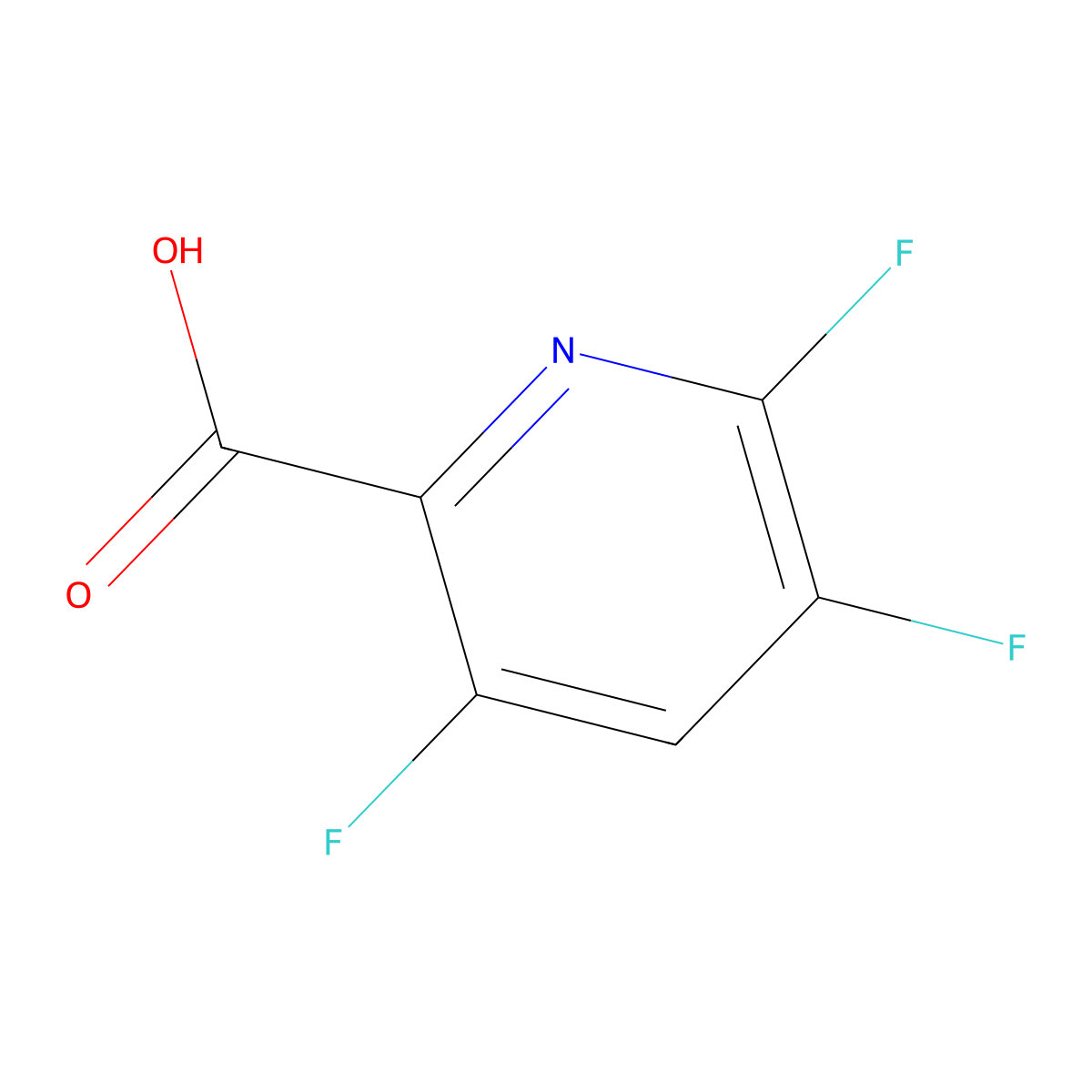 3,5,6-Trifluoropyridine-2-carboxylic acid molecular structure, CAS 1638772-01-6