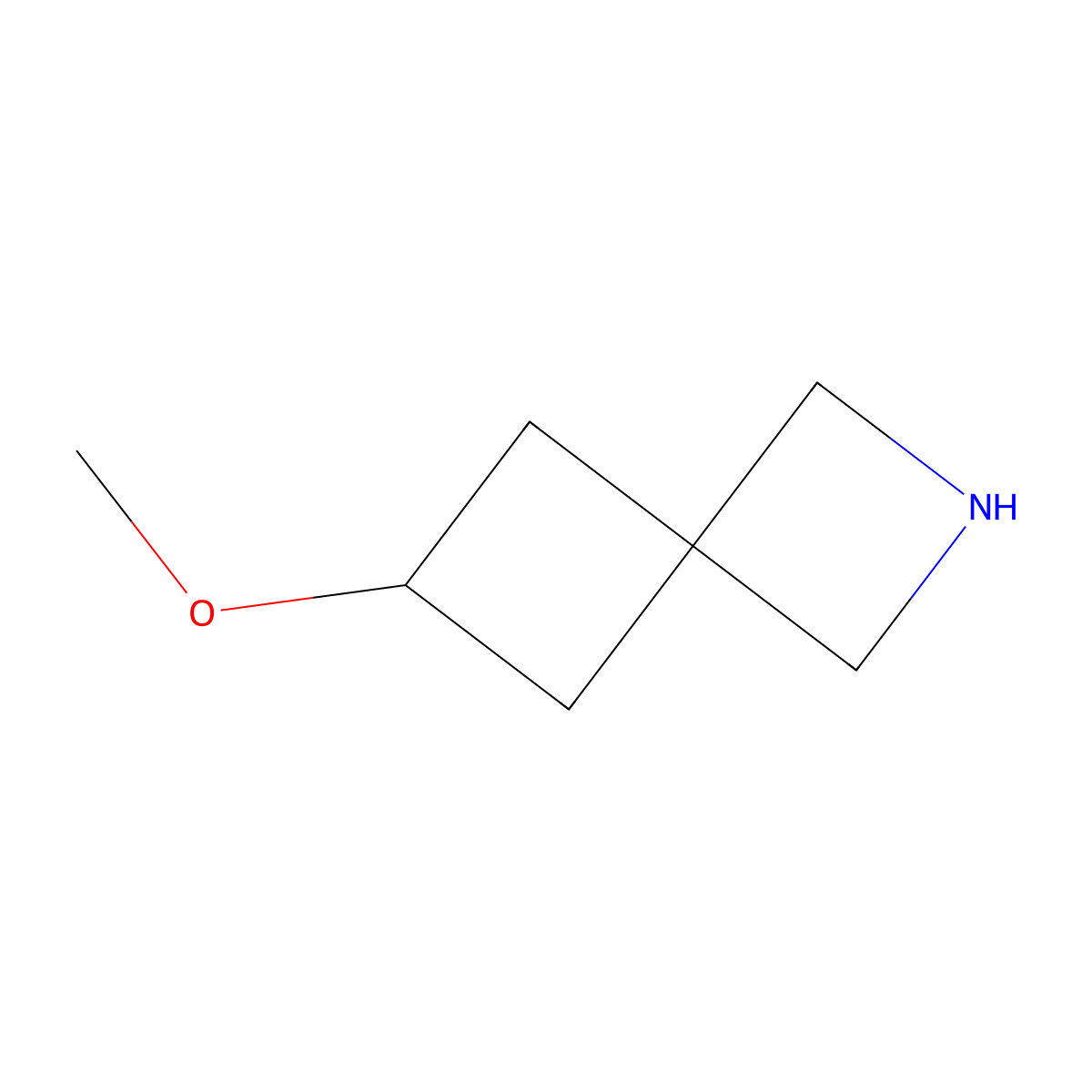 6-Methoxy-2-azaspiro[3.3]heptane molecular structure, CAS 1638784-96-9