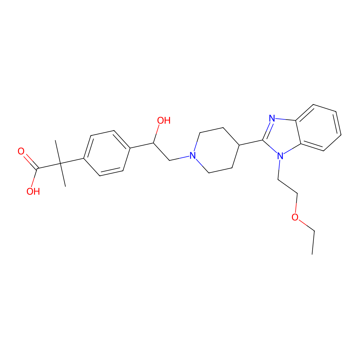 1'-Hydroxy Bilastine molecular structure, CAS 1638785-23-5