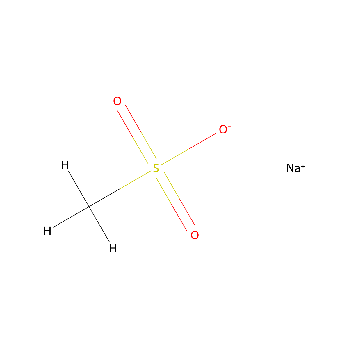 Sodium methanesulfonate molecular structure, CAS 163883-52-1