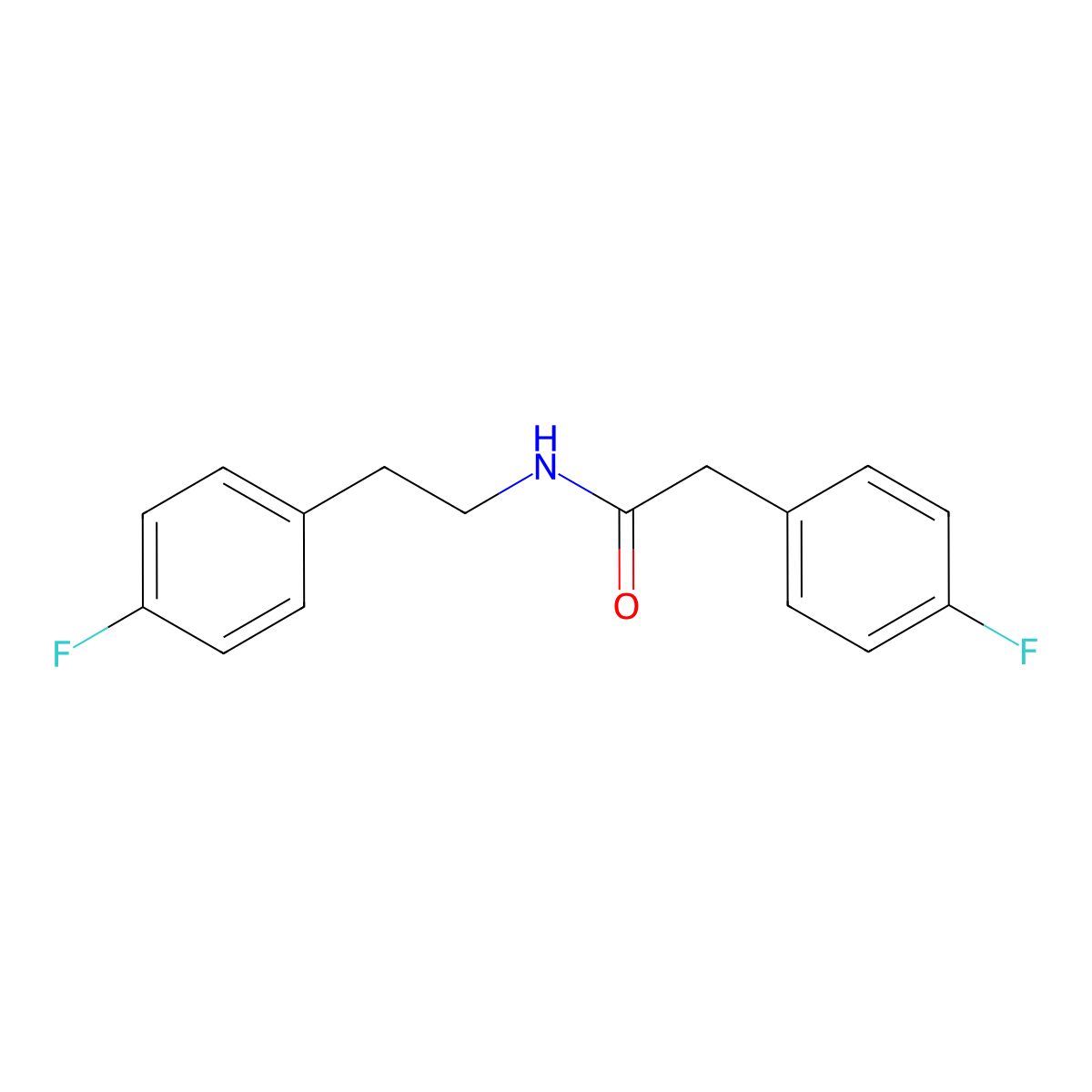 2-(4-fluorophenyl)-N-[2-(4-fluorophenyl)ethyl]acetamide molecular structure, CAS 163885-36-7