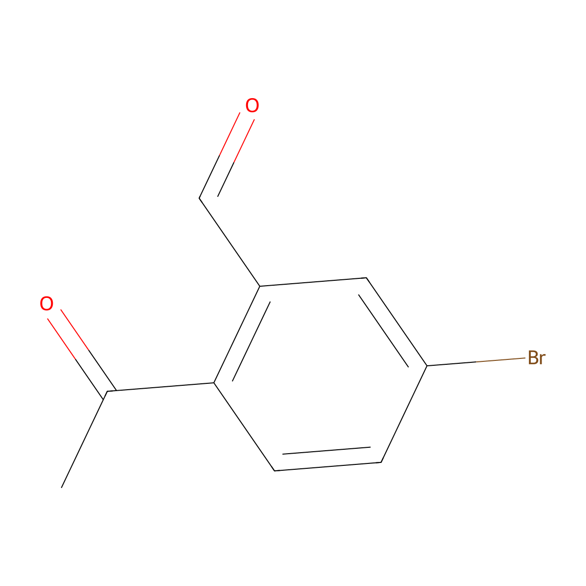 2-Acetyl-5-bromobenzaldehyde molecular structure, CAS 1638888-83-1