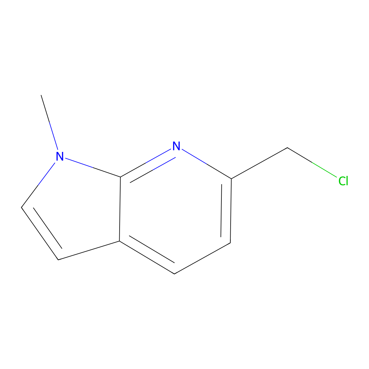6-(Chloromethyl)-1-methyl-1H-pyrrolo[2,3-b]pyridine molecular structure, CAS 1638920-19-0