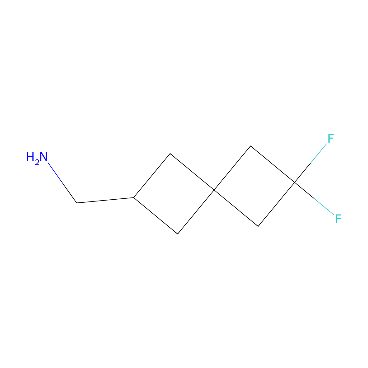 {6,6-Difluorospiro[3.3]heptan-2-yl}methanamine molecular structure, CAS 1638920-27-0