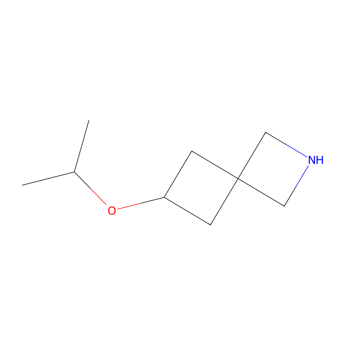 6-Isopropoxy-2-azaspiro[3.3]heptane molecular structure, CAS 1638920-39-4