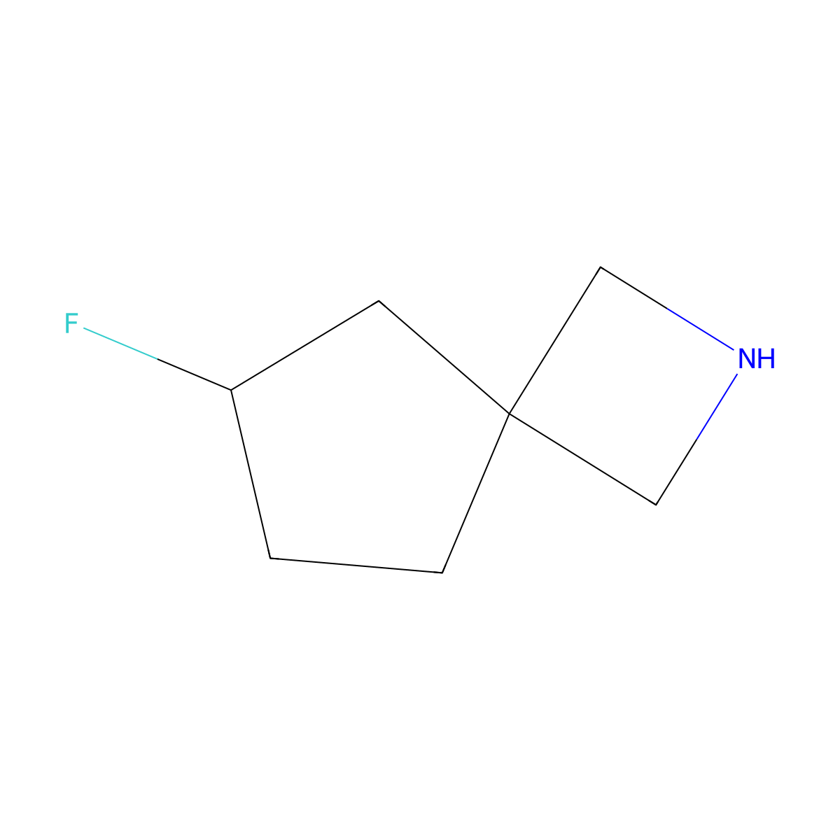 6-Fluoro-2-azaspiro[3.4]octane molecular structure, CAS 1638920-40-7