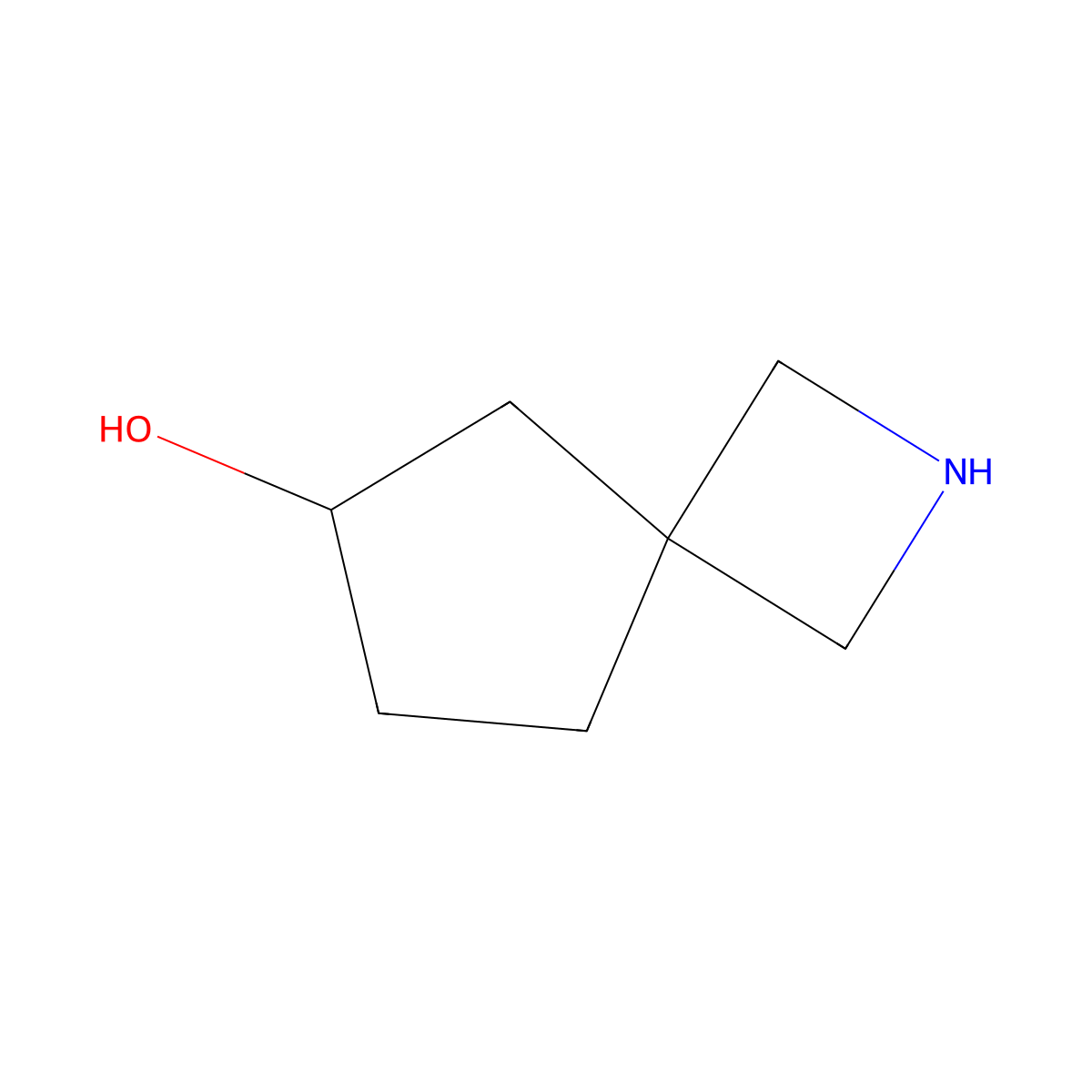 2-Azaspiro[3.4]octan-6-ol molecular structure, CAS 1638920-41-8