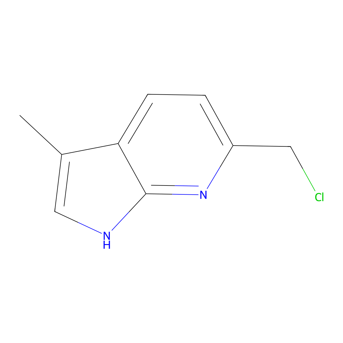 6-(Chloromethyl)-3-methyl-1H-pyrrolo[2,3-b]pyridine molecular structure, CAS 1638920-45-2