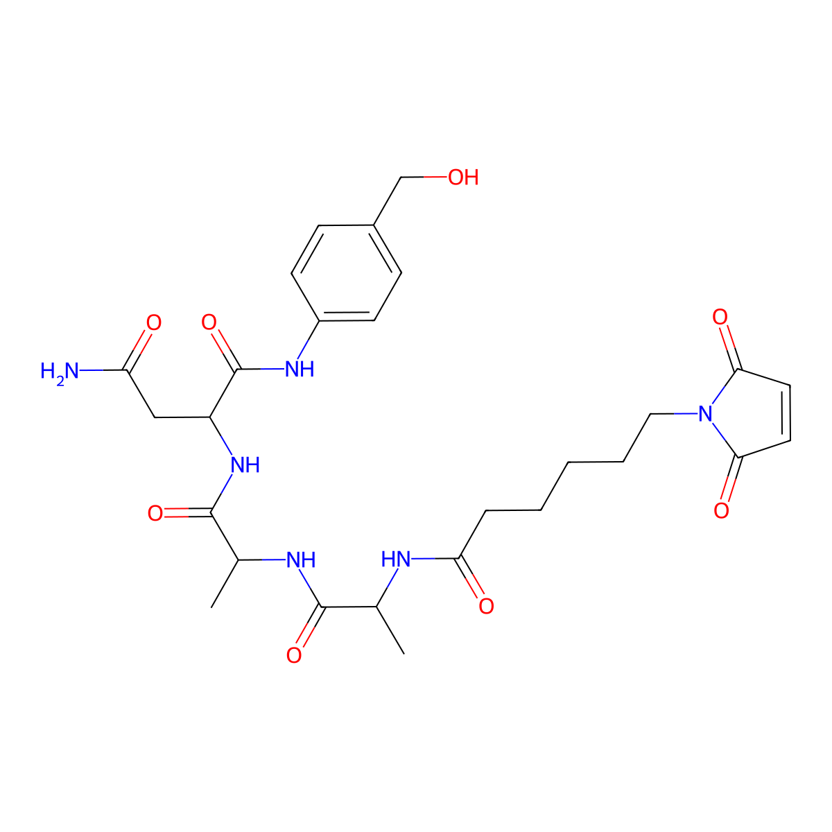 MC-Ala-Ala-Asn-PAB molecular structure, CAS 1638970-44-1