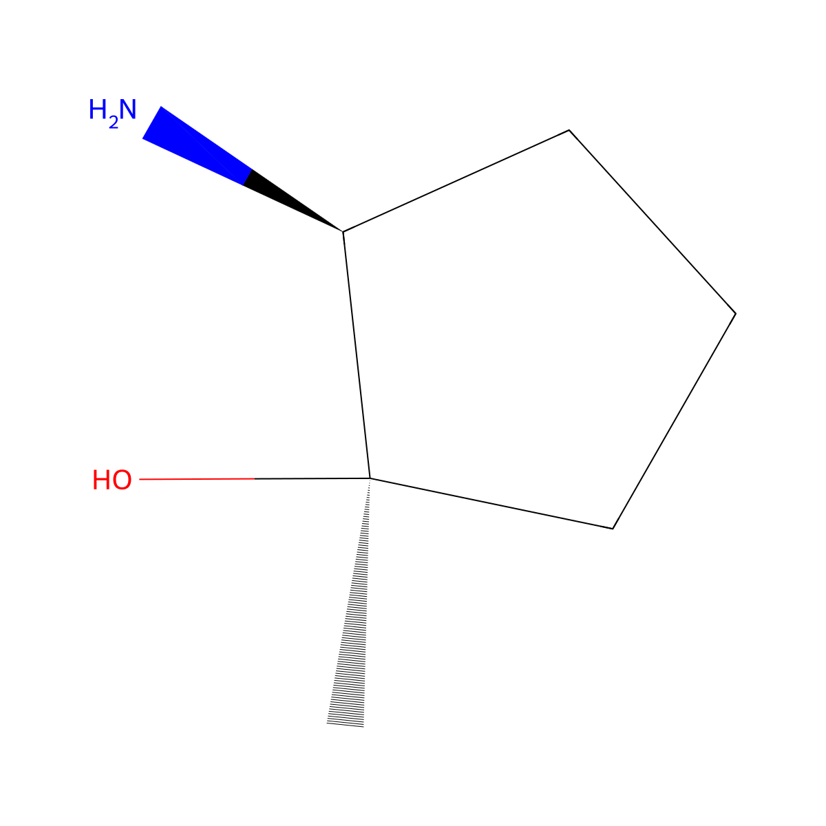 Cyclopentanol, 2-amino-1-methyl-, (1R,2S)-rel- molecular structure, CAS 1638974-44-3