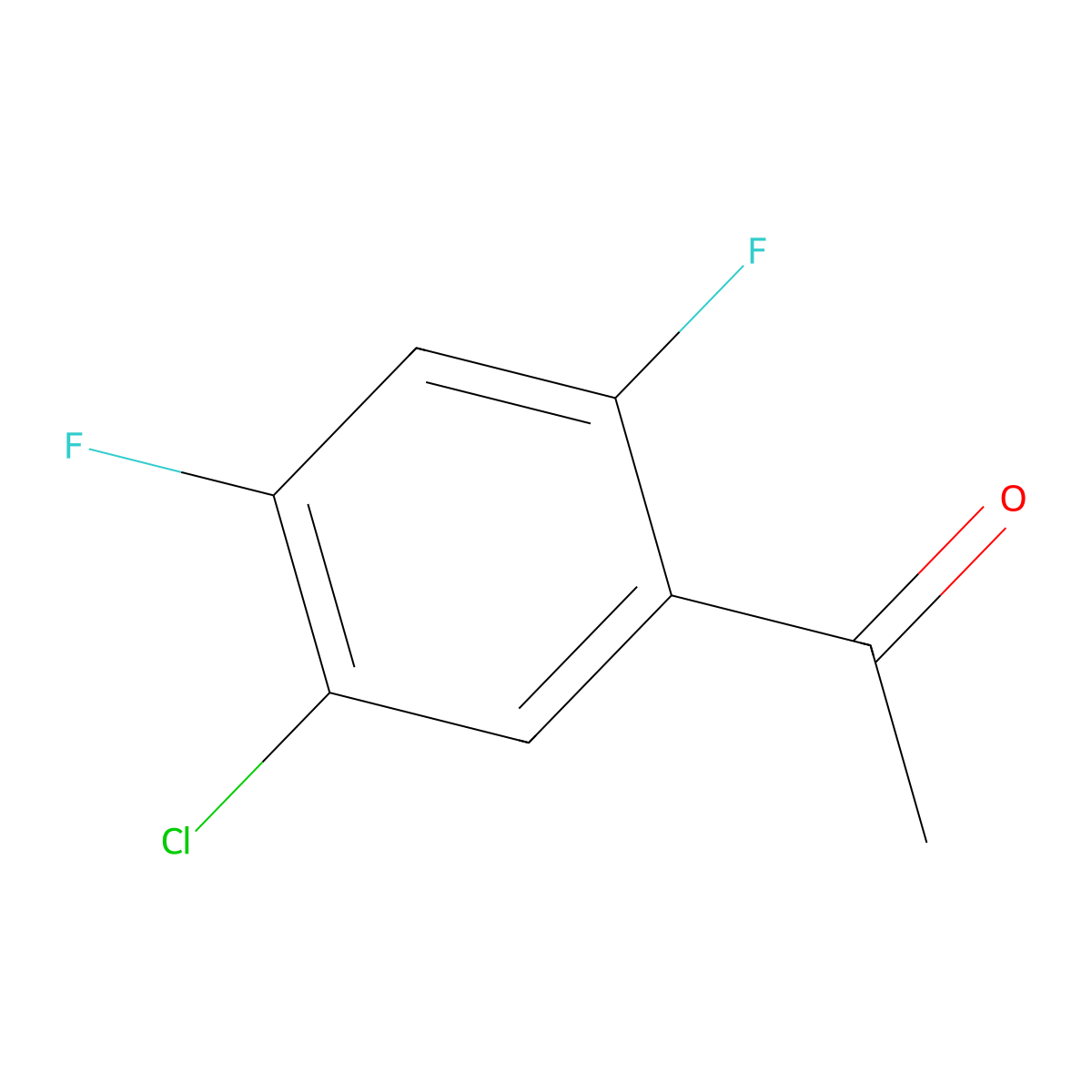 1-(5-Chloro-2,4-difluorophenyl)ethanone molecular structure, CAS 1638980-49-0