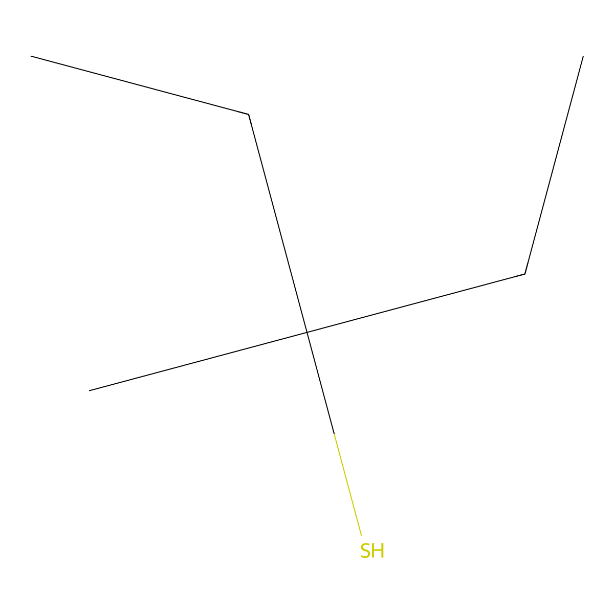 3-Methyl-3-pentanethiol molecular structure, CAS 1639-03-8