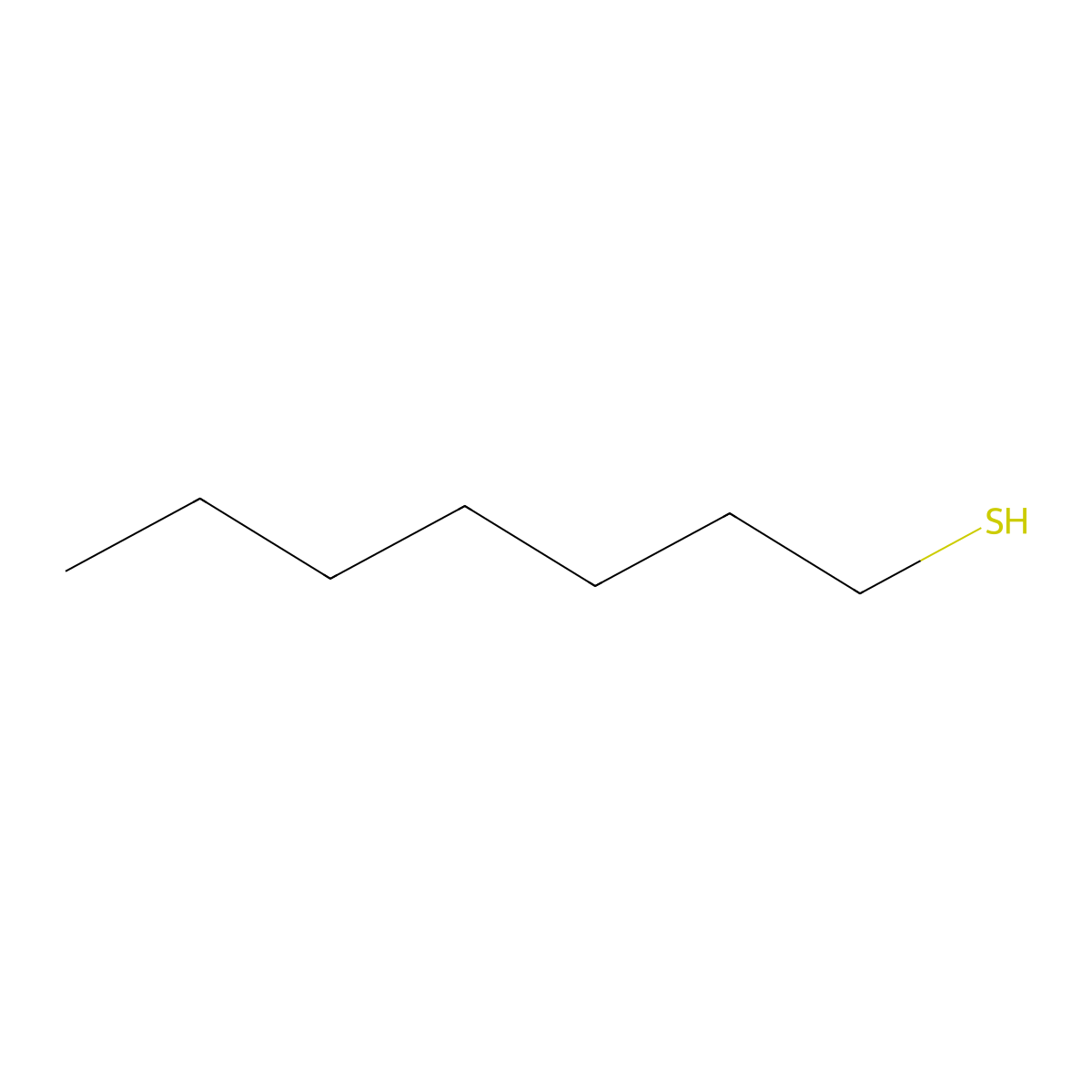 1-Heptanethiol molecular structure, CAS 1639-09-4