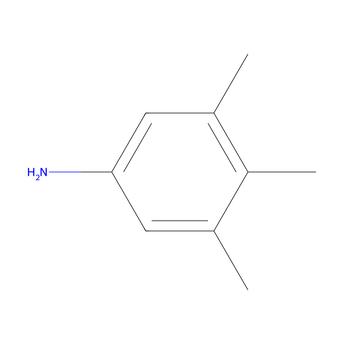 3,4,5-Trimethylaniline molecular structure, CAS 1639-31-2