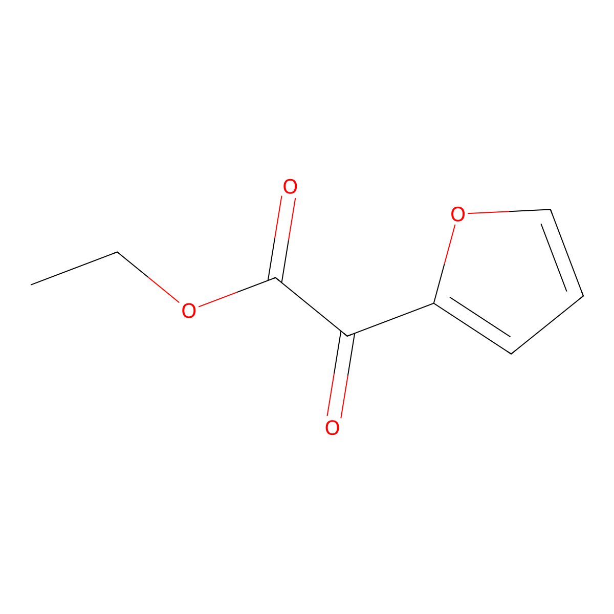Ethyl alpha-oxofuran-2-acetate molecular structure, CAS 1639-37-8