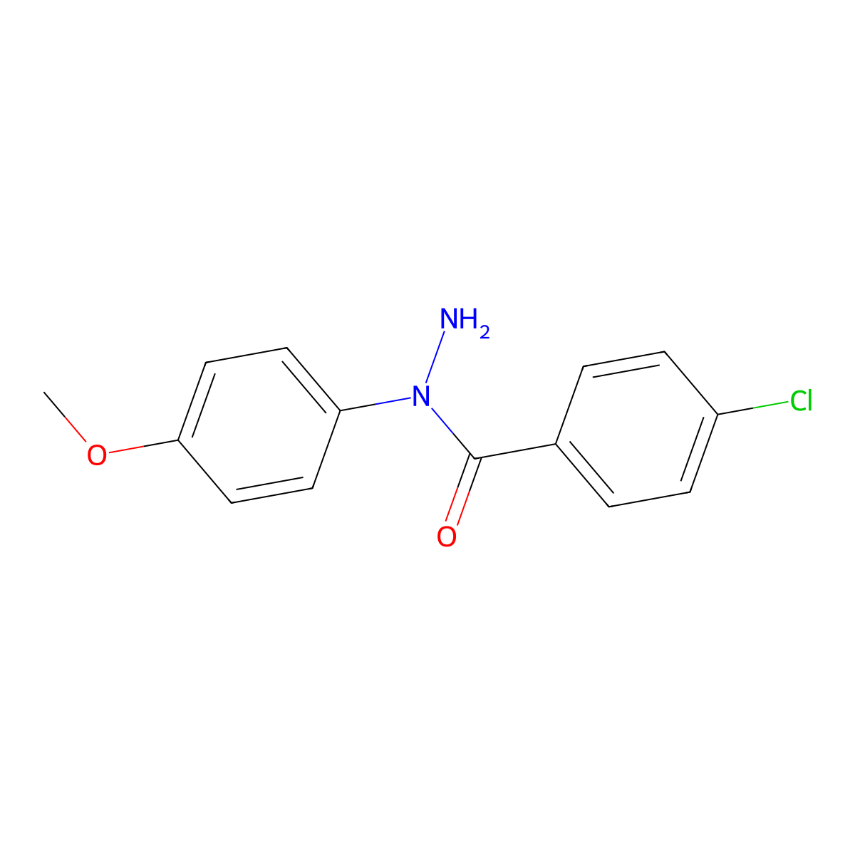 4-Chlorobenzoic acid 1-(4-methoxyphenyl)hydrazide molecular structure, CAS 16390-07-1