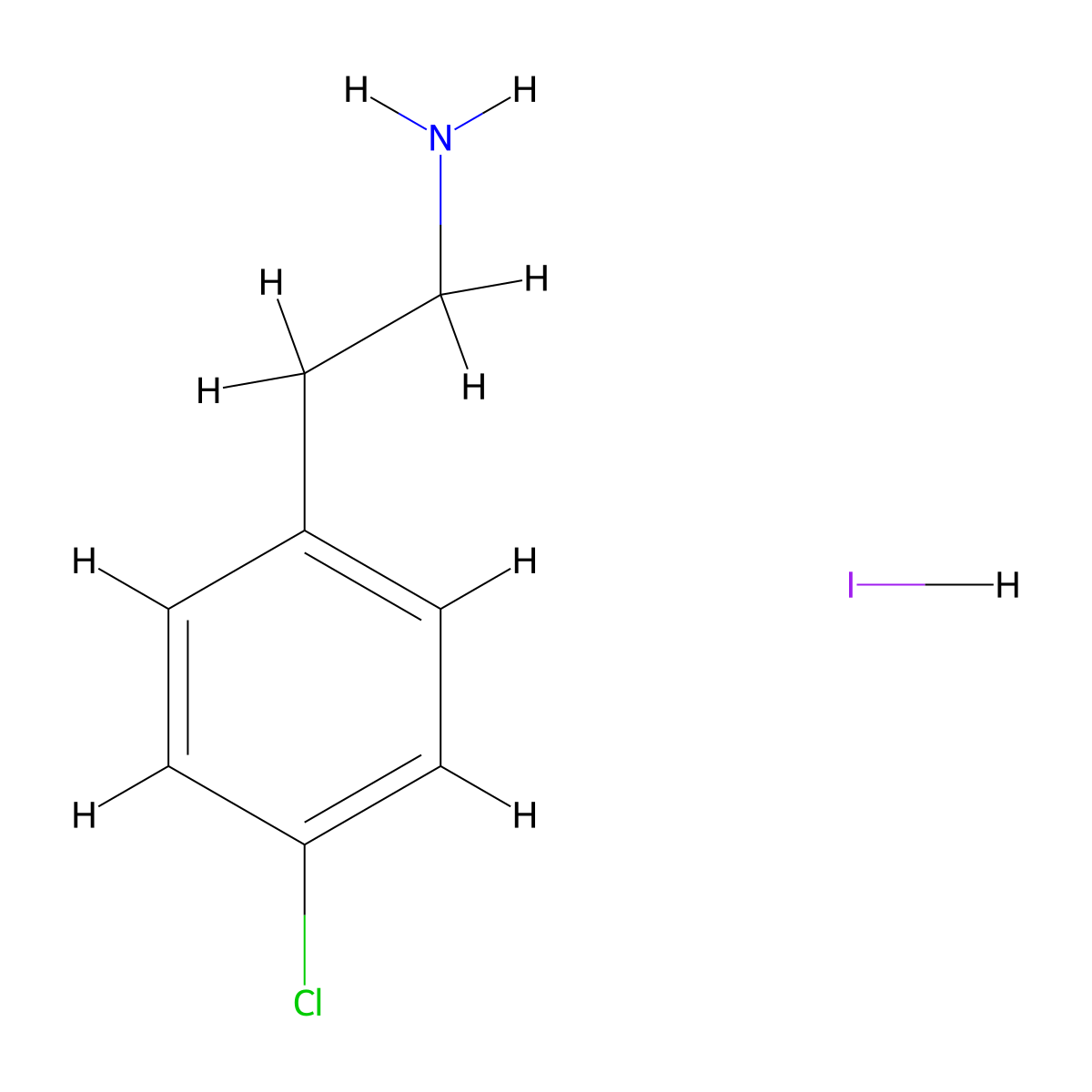 4-Chlorophenethylammonium iodide molecular structure, CAS 1639014-61-1