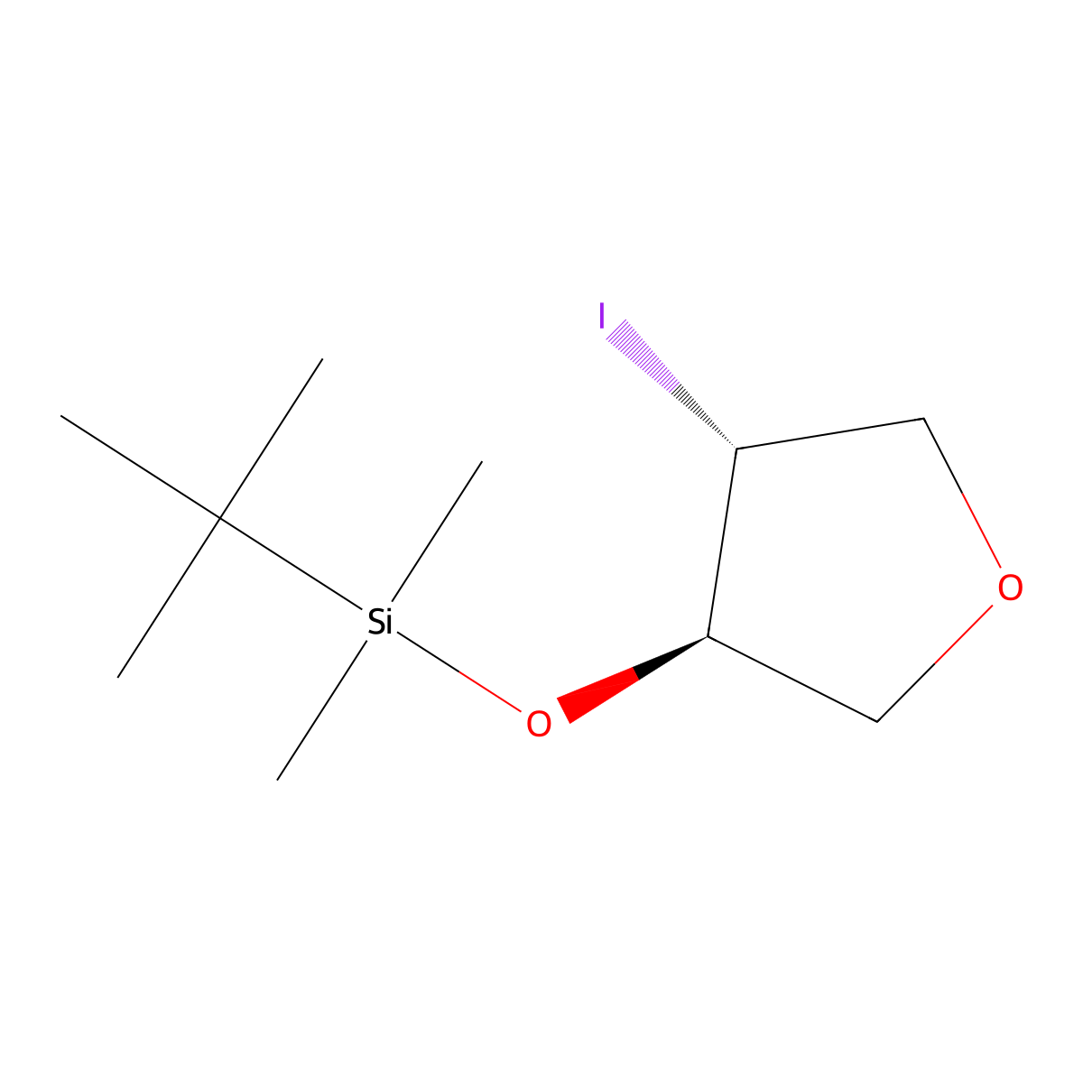 transtert-Butyl((4-iodotetrahydrofuran-3-yl)oxy)dimethylsilane-B8393 molecular structure, CAS 1639062-53-5