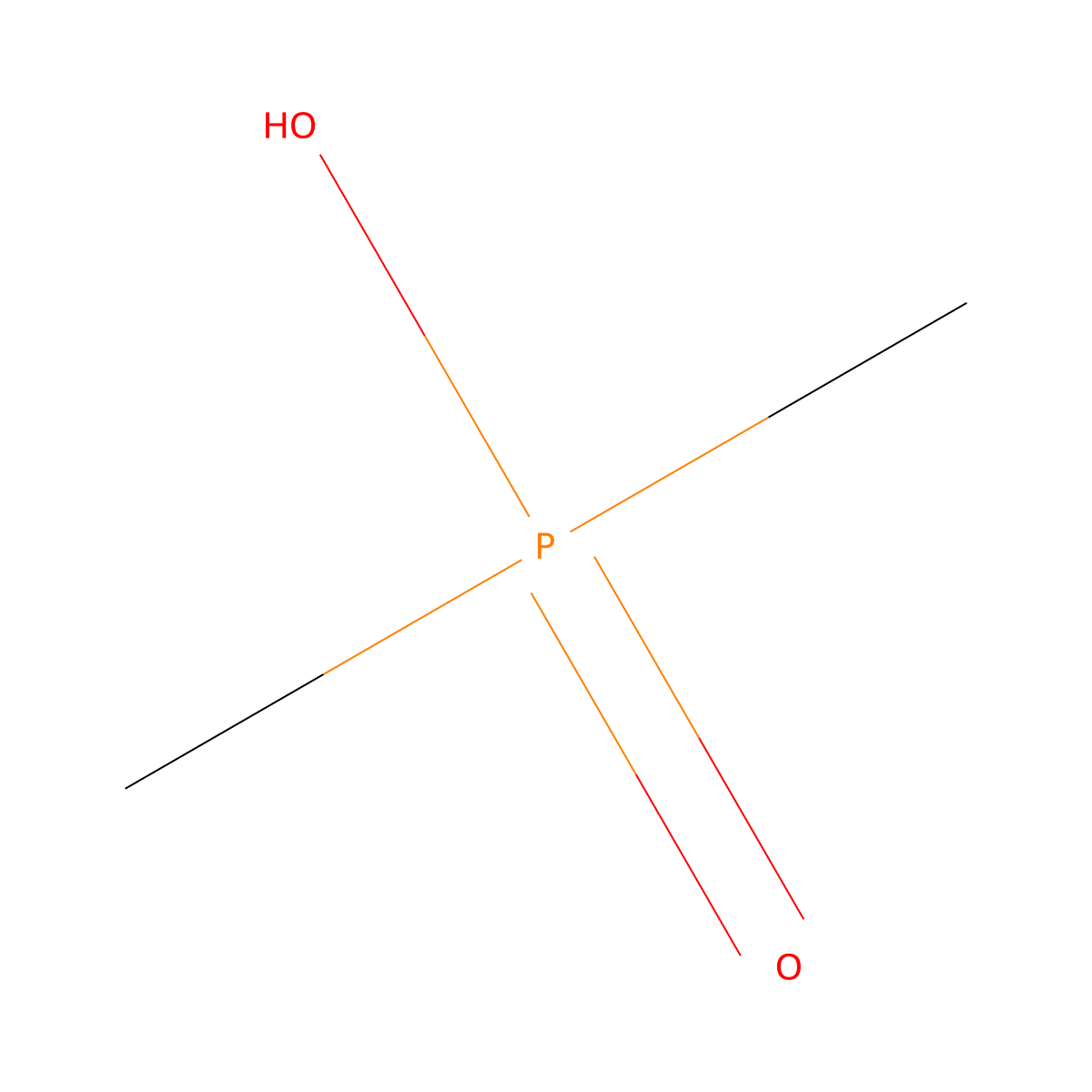Dimethylphosphinic acid molecular structure, CAS 16391-06-3