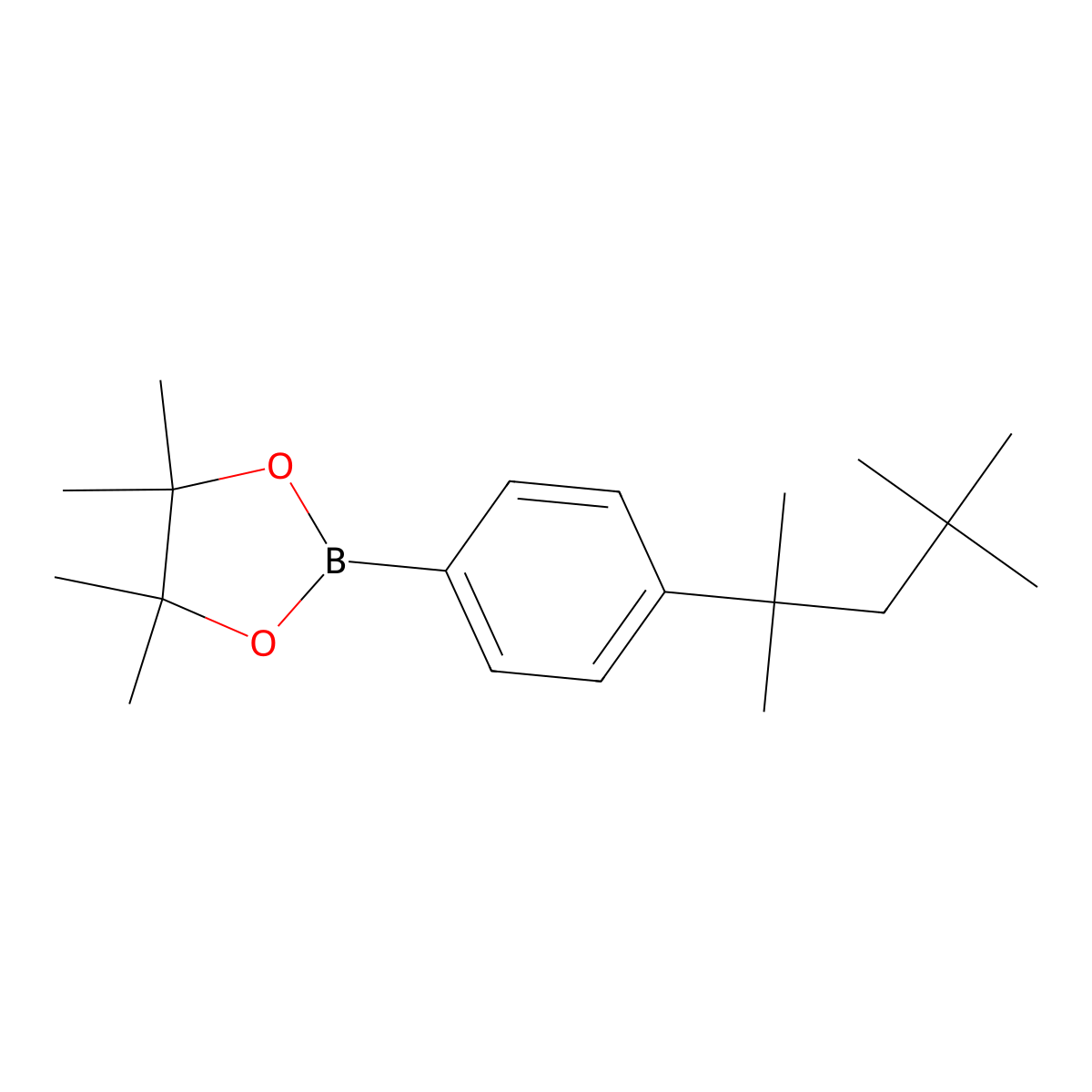 4,4,5,5-Tetramethyl-2-(4-(2,4,4-trimethylpentan-2-YL)phenyl)-1,3,2-dioxaborolane molecular structure, CAS 1639113-77-1