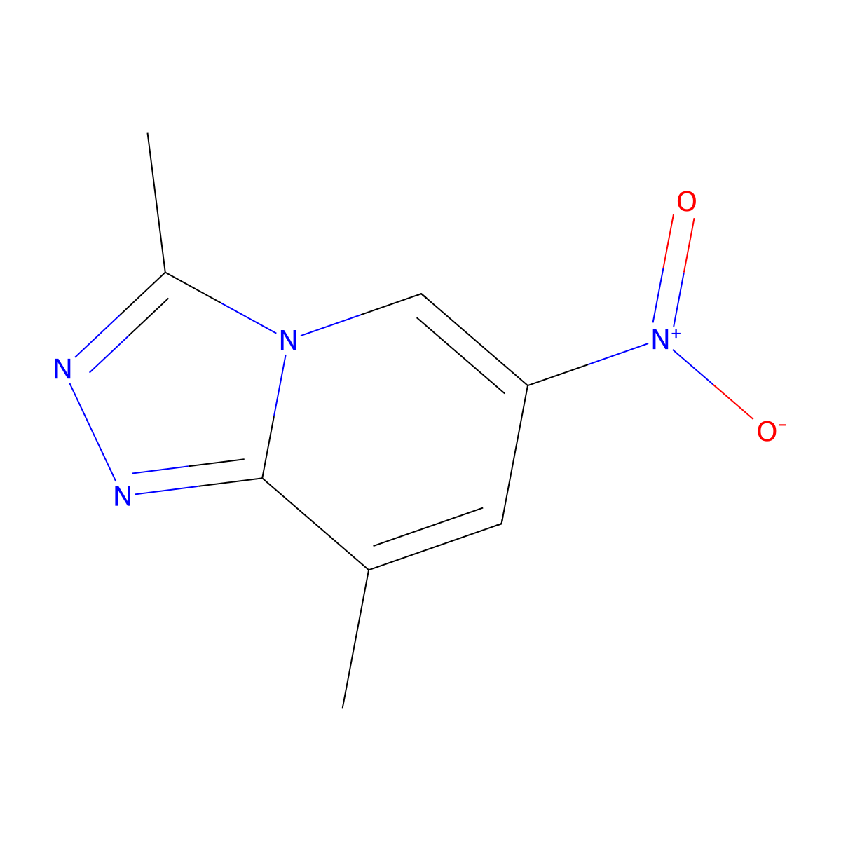 3,8-Dimethyl-6-nitro-[1,2,4]triazolo[4,3-A]pyridine molecular structure, CAS 1639115-99-3