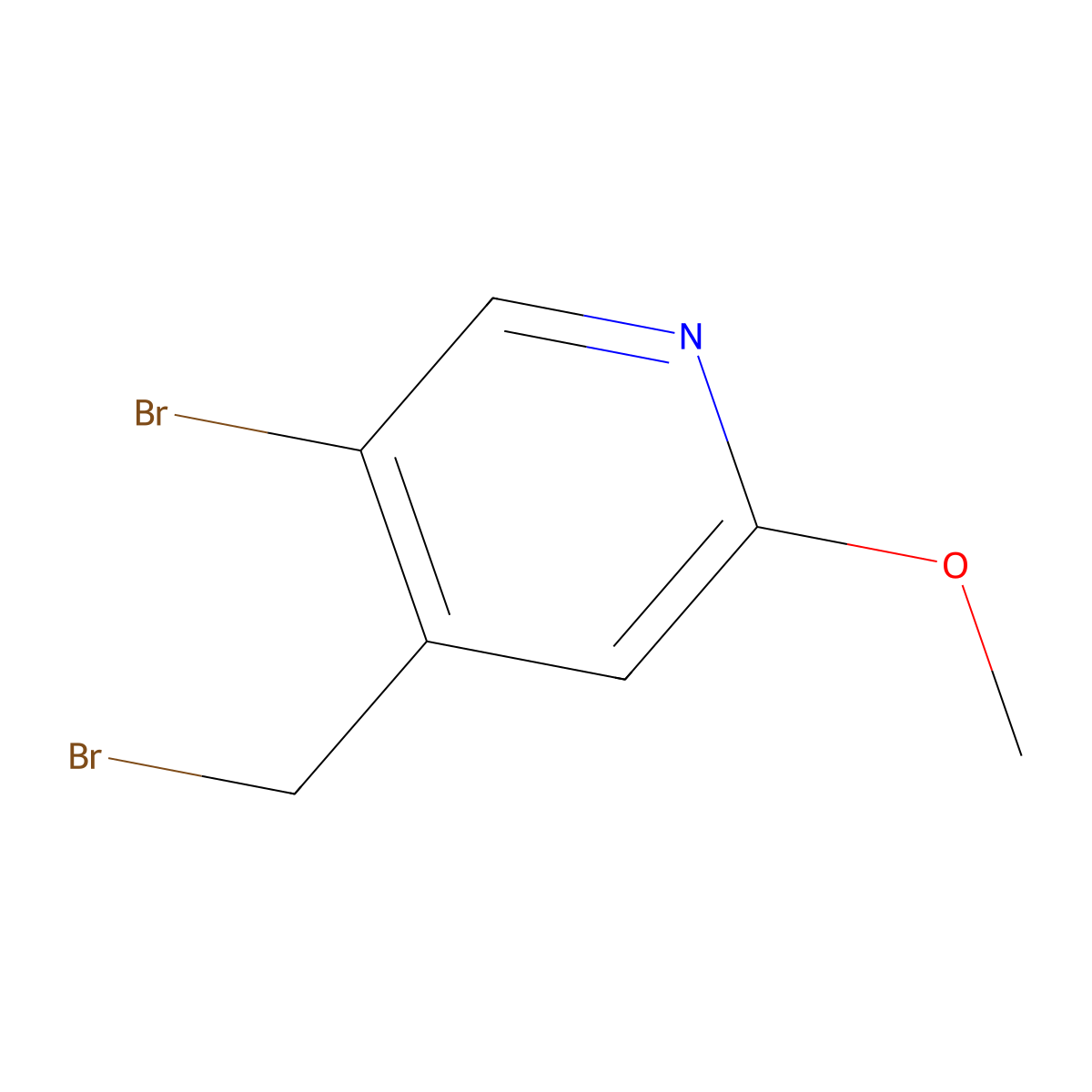 5-Bromo-4-(bromomethyl)-2-methoxypyridine molecular structure, CAS 163914-13-4