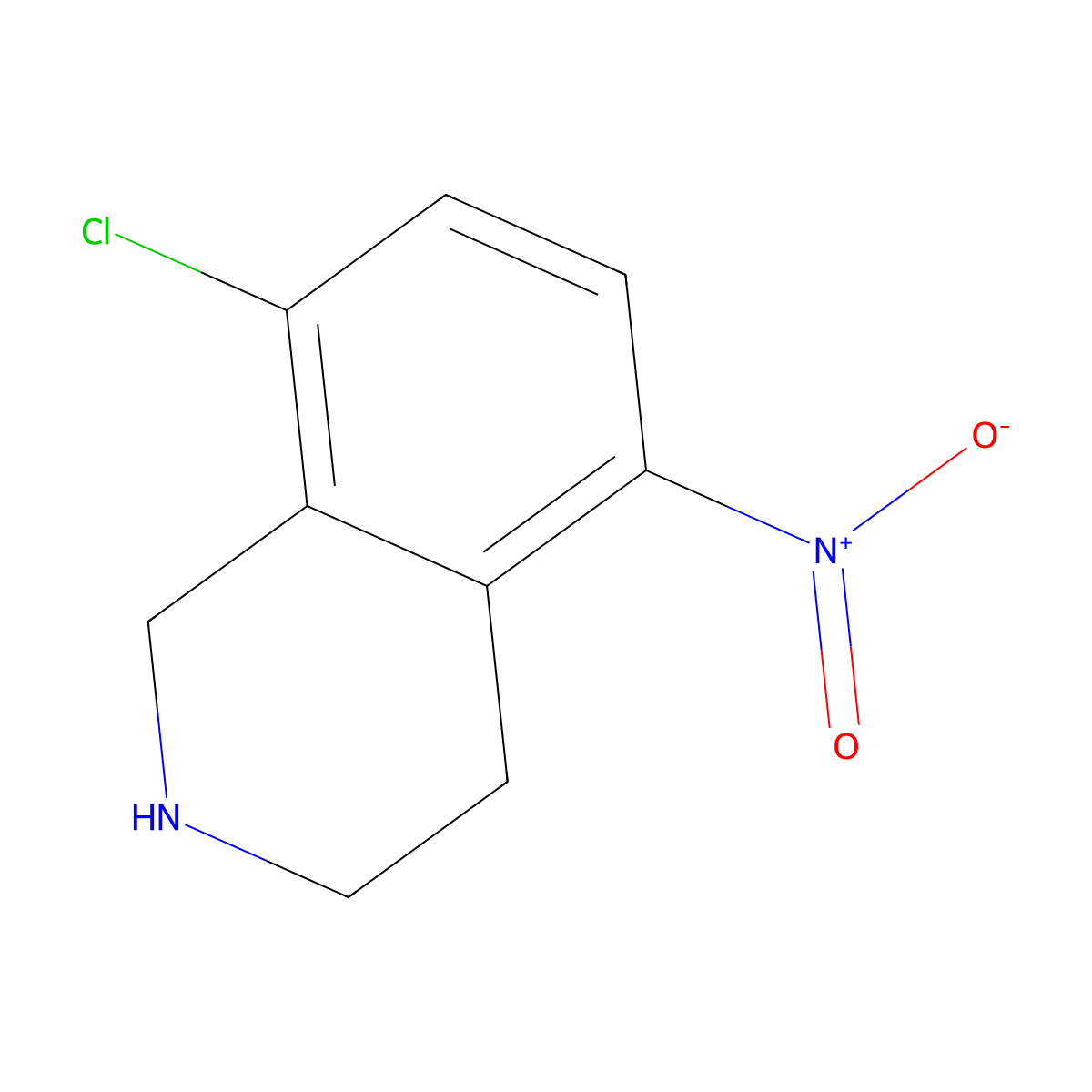 8-Chloro-5-nitro-1,2,3,4-tetrahydroisoquinoline molecular structure, CAS 1639149-76-0