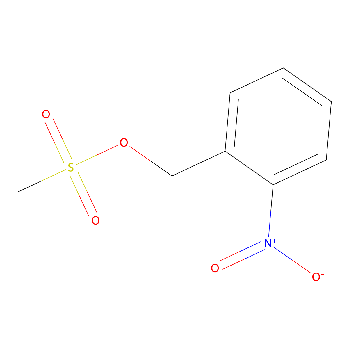 (2-Nitrophenyl)methyl methanesulfonate molecular structure, CAS 163915-96-6