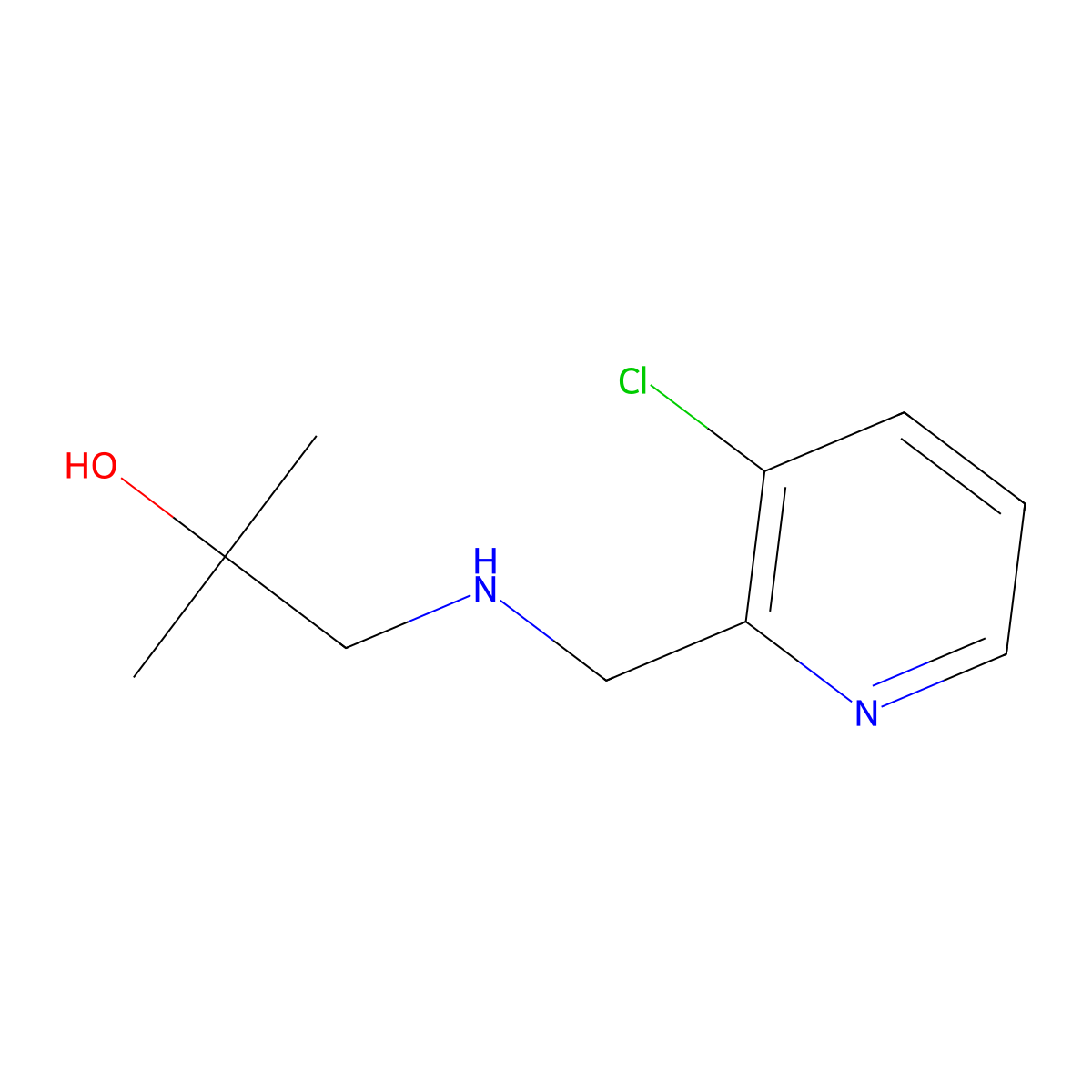 1-[[(3-Chloro-2-pyridinyl)methyl]amino]-2-methyl-2-propanol molecular structure, CAS 1639152-62-7