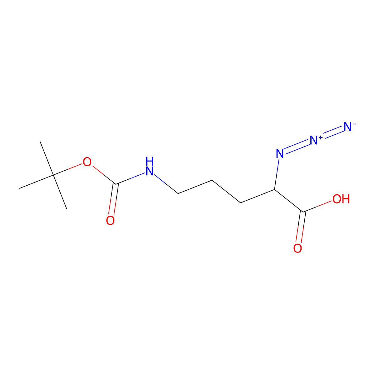 Nalpha-Azido-Ndelta-Boc-L-Ornithine cyclohexylammonium salt molecular structure, CAS 1639198-67-6