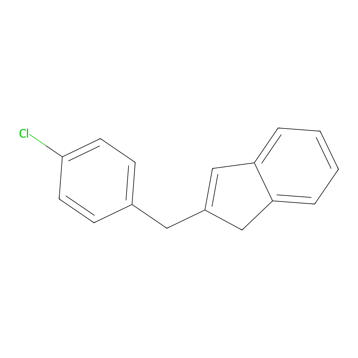 2-(4-Chlorobenzyl)-1H-indene molecular structure, CAS 16392-77-1