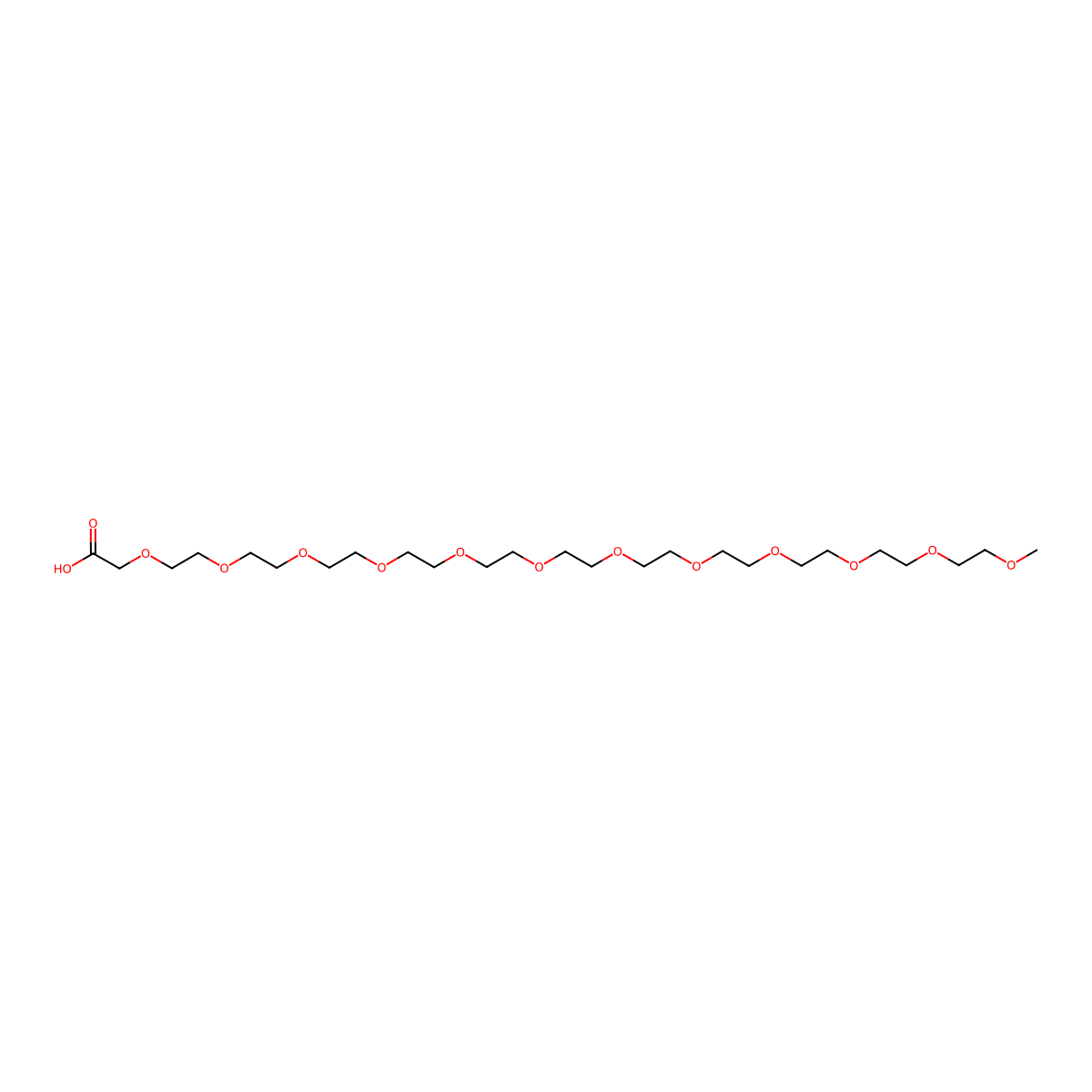 mPEG11-CH2COOH molecular structure, CAS 1639205-66-5