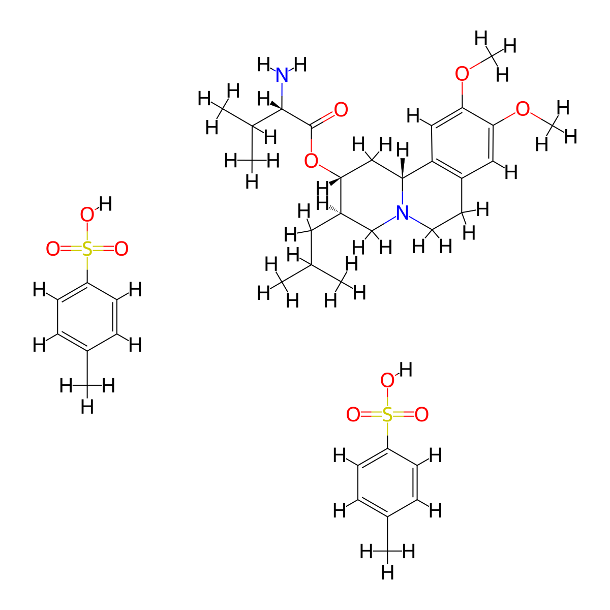 Valbenazine tosylate molecular structure, CAS 1639208-54-0