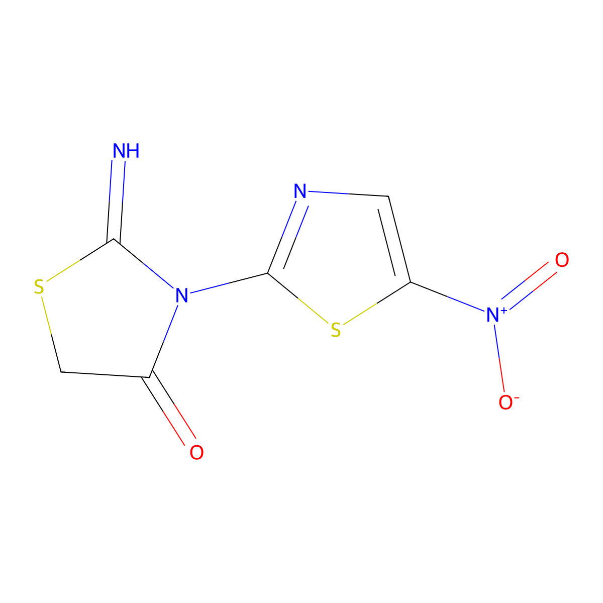 2-Imino-3-(5-nitrothiazol-2-yl)thiazolidin-4-one molecular structure, CAS 1639243-24-5