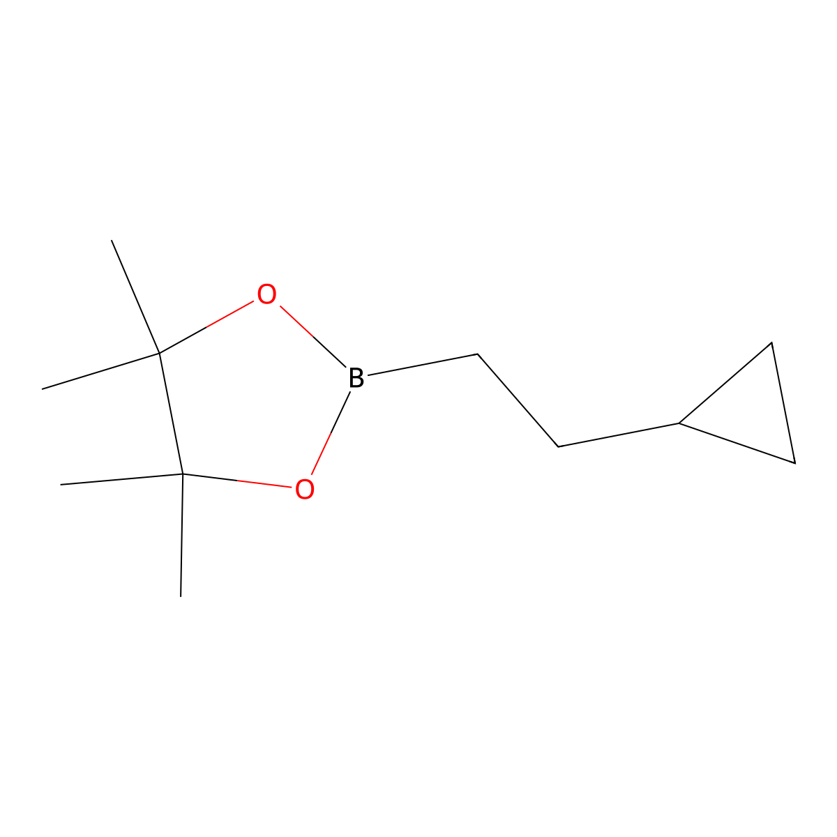 2-(2-Cyclopropylethyl)-4,4,5,5-tetramethyl-1,3,2-dioxaborolane molecular structure, CAS 1639266-07-1