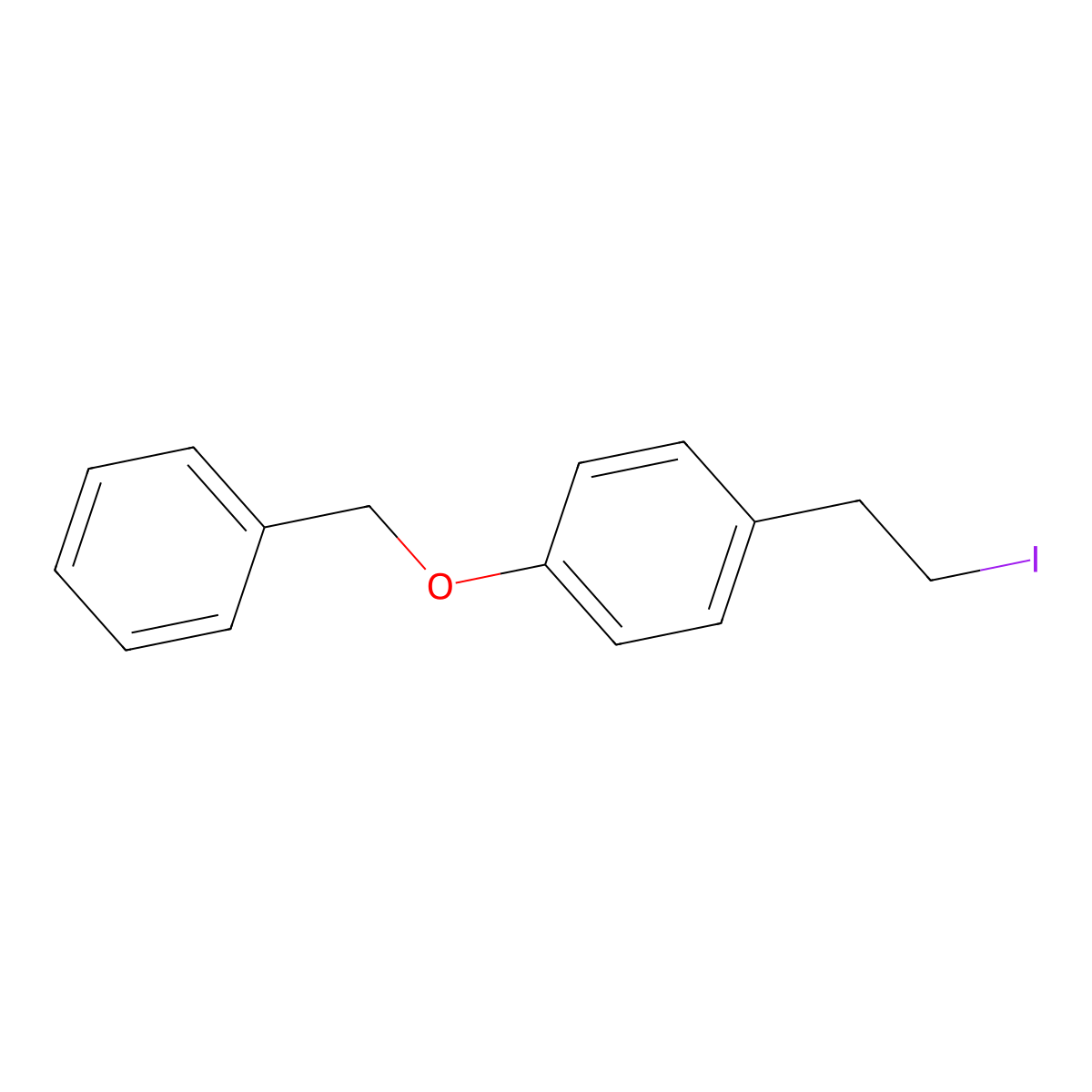 1-((4-(2-Iodoethyl)phenoxy)methyl)benzene molecular structure, CAS 163930-30-1
