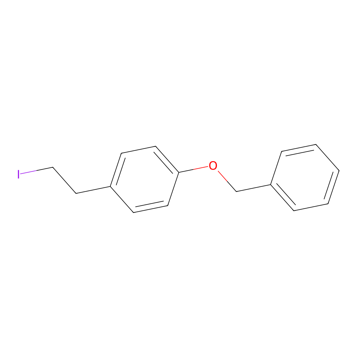 1-((4-(2-Iodoethyl)phenoxy)methyl)benzene molecular structure, CAS 163930-30-1