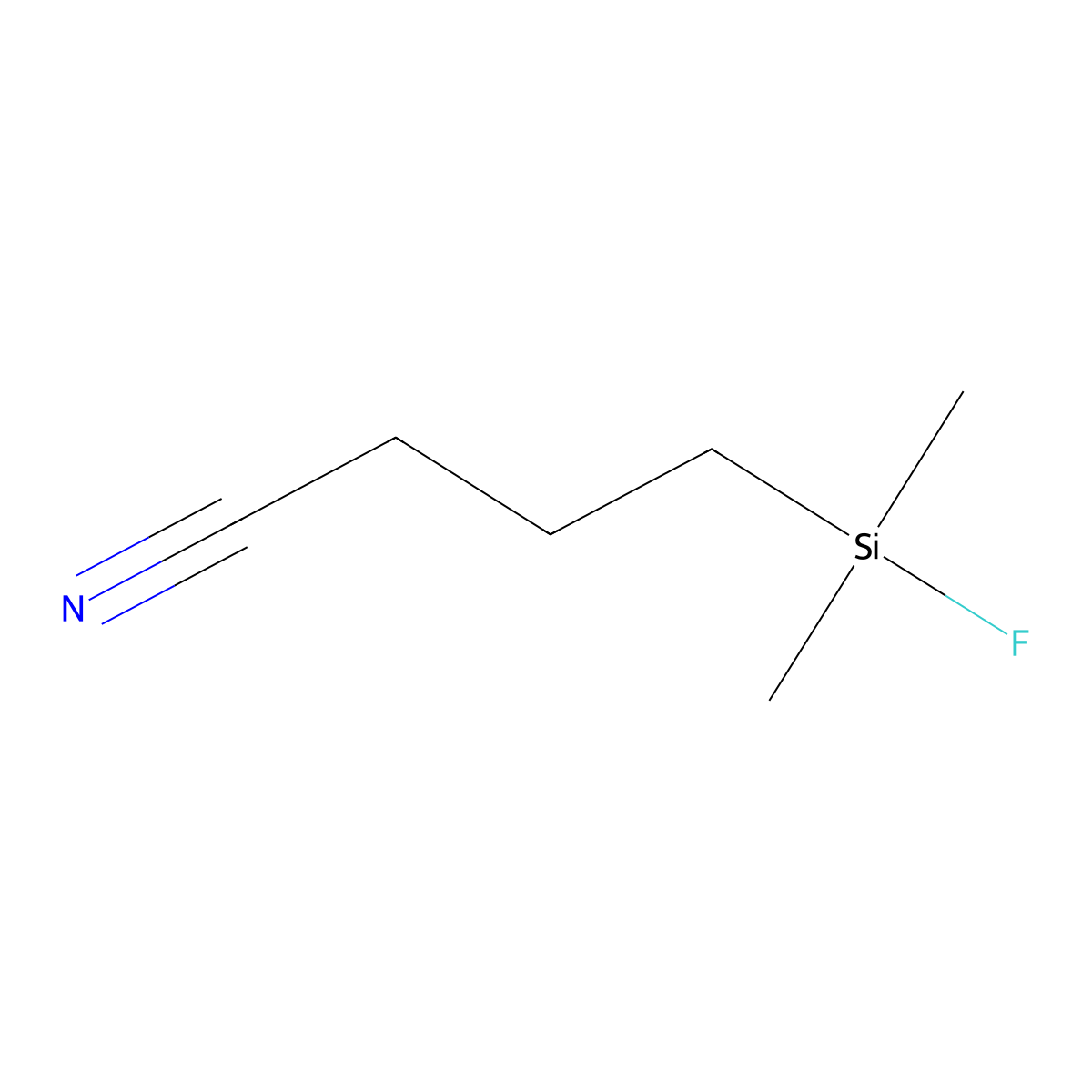 4-(Fluorodimethylsilyl)butanenitrile molecular structure, CAS 1639345-42-8