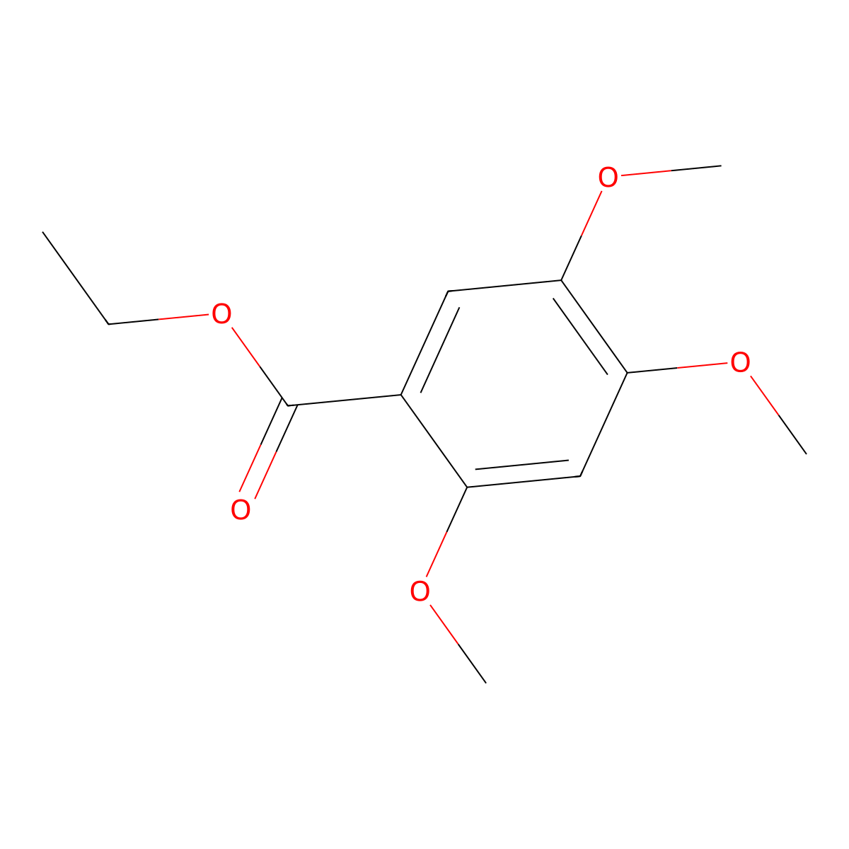 Ethyl 2,4,5-trimethoxybenzoate molecular structure, CAS 163936-30-9