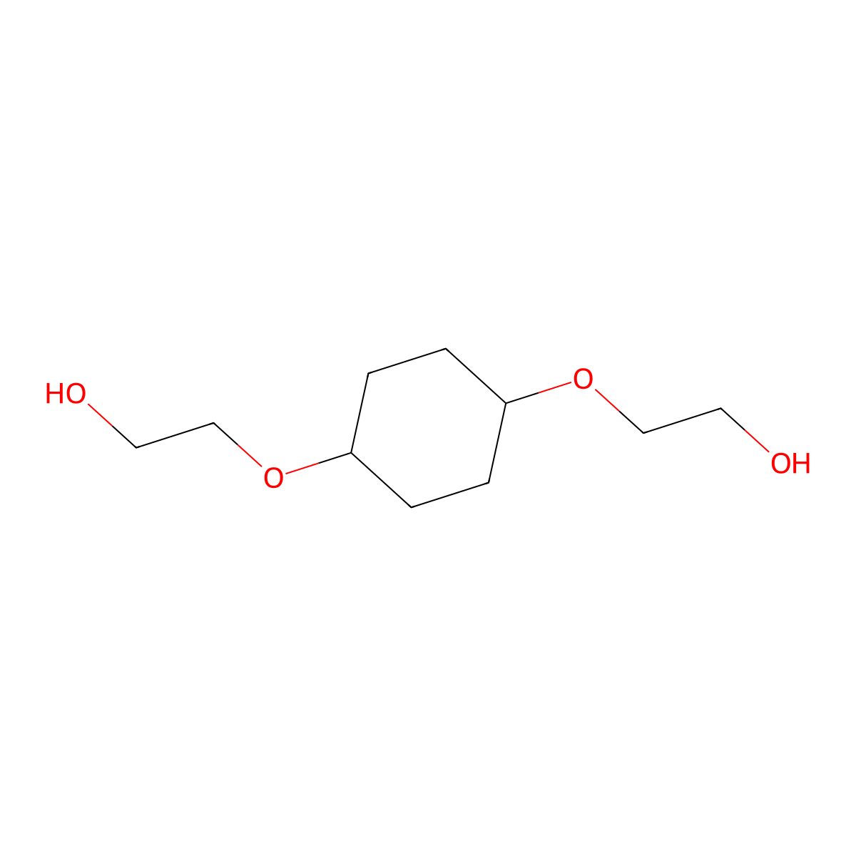 Ethanol, 2,2'-(1,4-cyclohexanediylbis(oxy))bis- molecular structure, CAS 16394-44-8