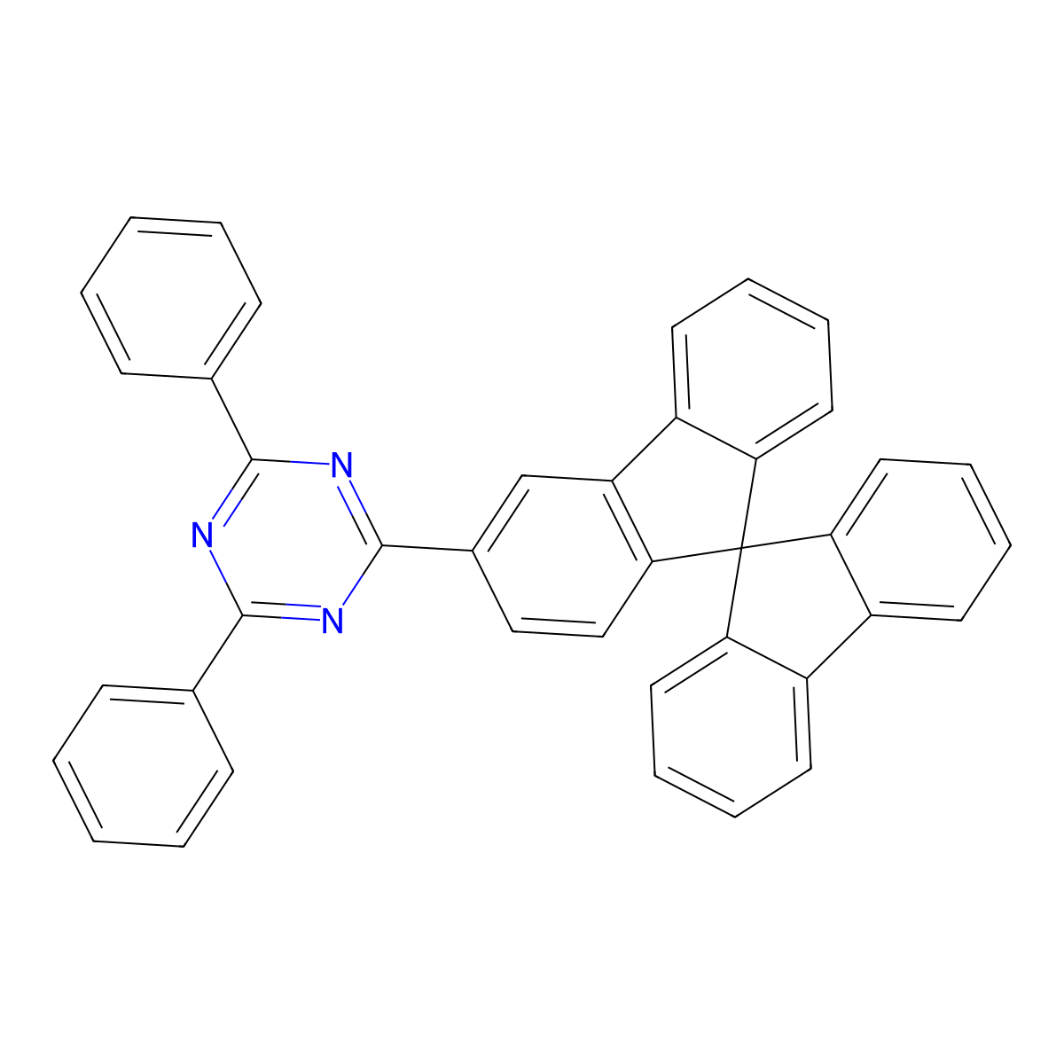 2-(9,9'-Spirobi[fluoren]-3-yl)-4,6-diphenyl-1,3,5-triazine molecular structure, CAS 1639424-37-5