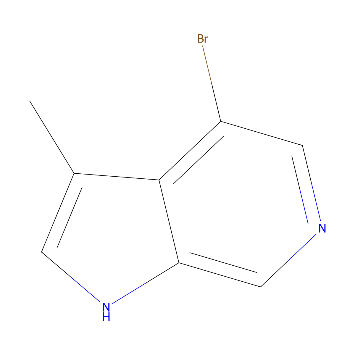 4-bromo-3-methyl-1H-pyrrolo[2,3-c]pyridine molecular structure, CAS 1639444-93-1