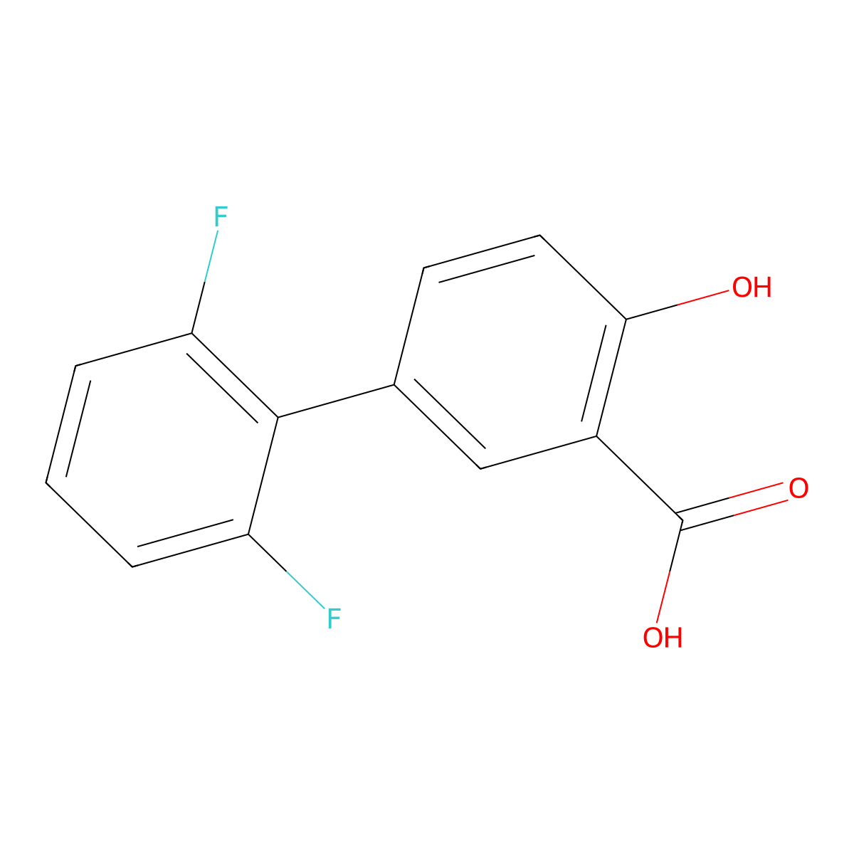 2',6'-Difluoro-4-hydroxy-[1,1'-biphenyl]-3-carboxylic acid molecular structure, CAS 1639462-15-9