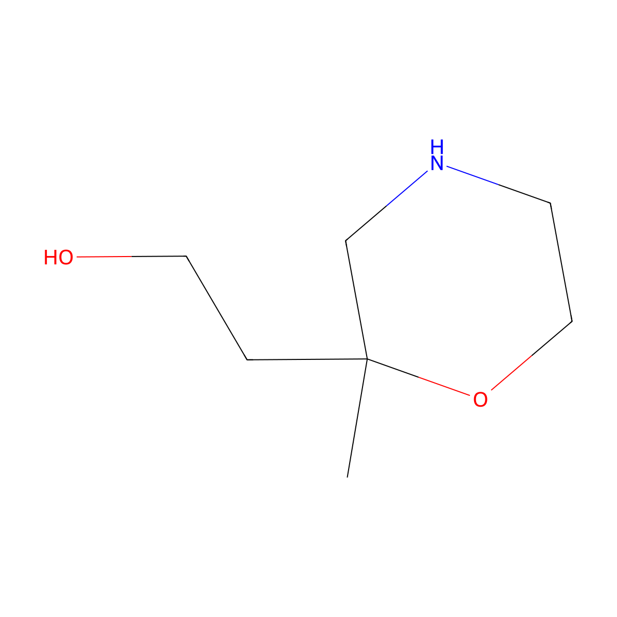 2-(2-Methylmorpholin-2-yl)ethan-1-ol molecular structure, CAS 1639482-88-4