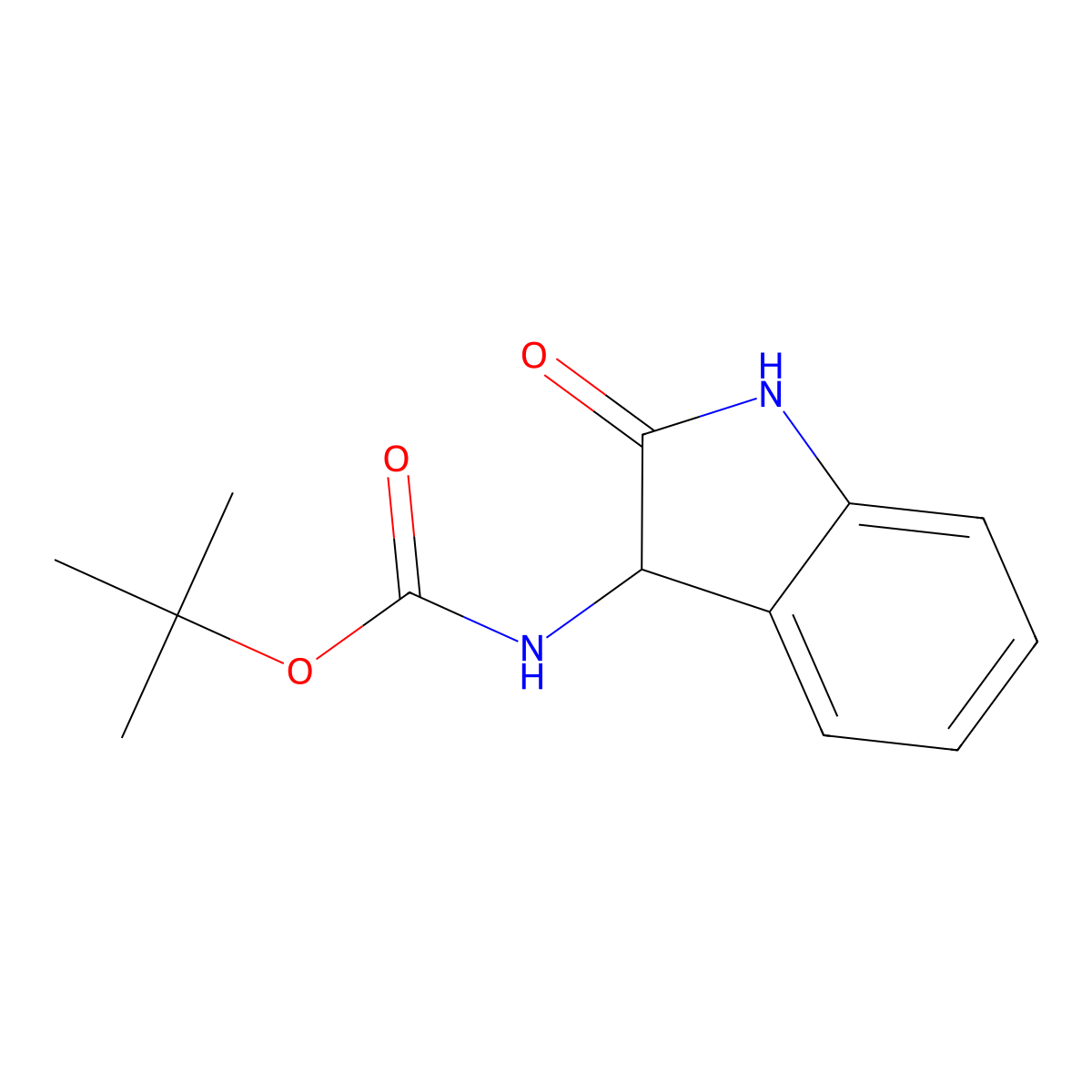 tert-Butyl (2-oxoindolin-3-yl)carbamate molecular structure, CAS 1639487-18-5