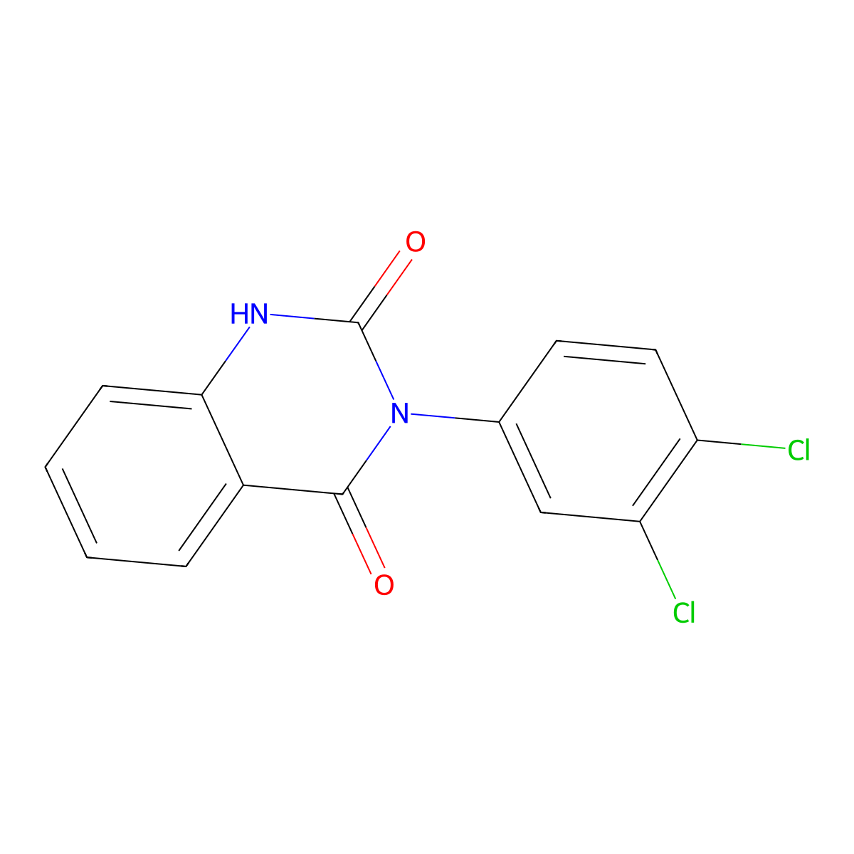 3-(3,4-Dichlorophenyl)quinazoline-2,4(1H,3H)-dione molecular structure, CAS 16395-11-2