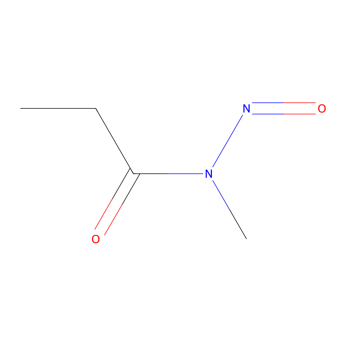 Propionamide, N-methyl-N-nitroso- molecular structure, CAS 16395-80-5