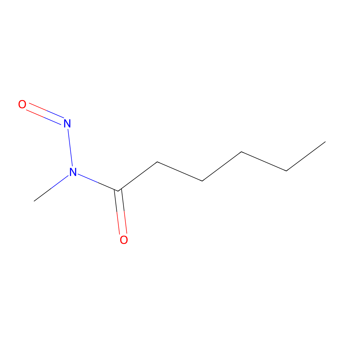 Hexanamide, N-methyl-N-nitroso- molecular structure, CAS 16395-82-7