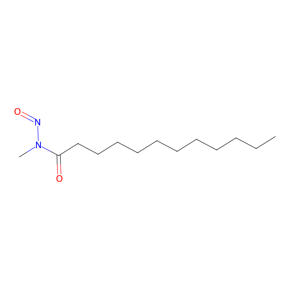 Dodecanamide, N-methyl-N-nitroso- molecular structure, CAS 16395-85-0