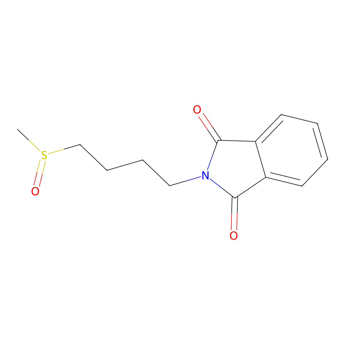 2-(4-(Methylsulfinyl)butyl)isoindoline-1,3-dione molecular structure, CAS 163956-72-7